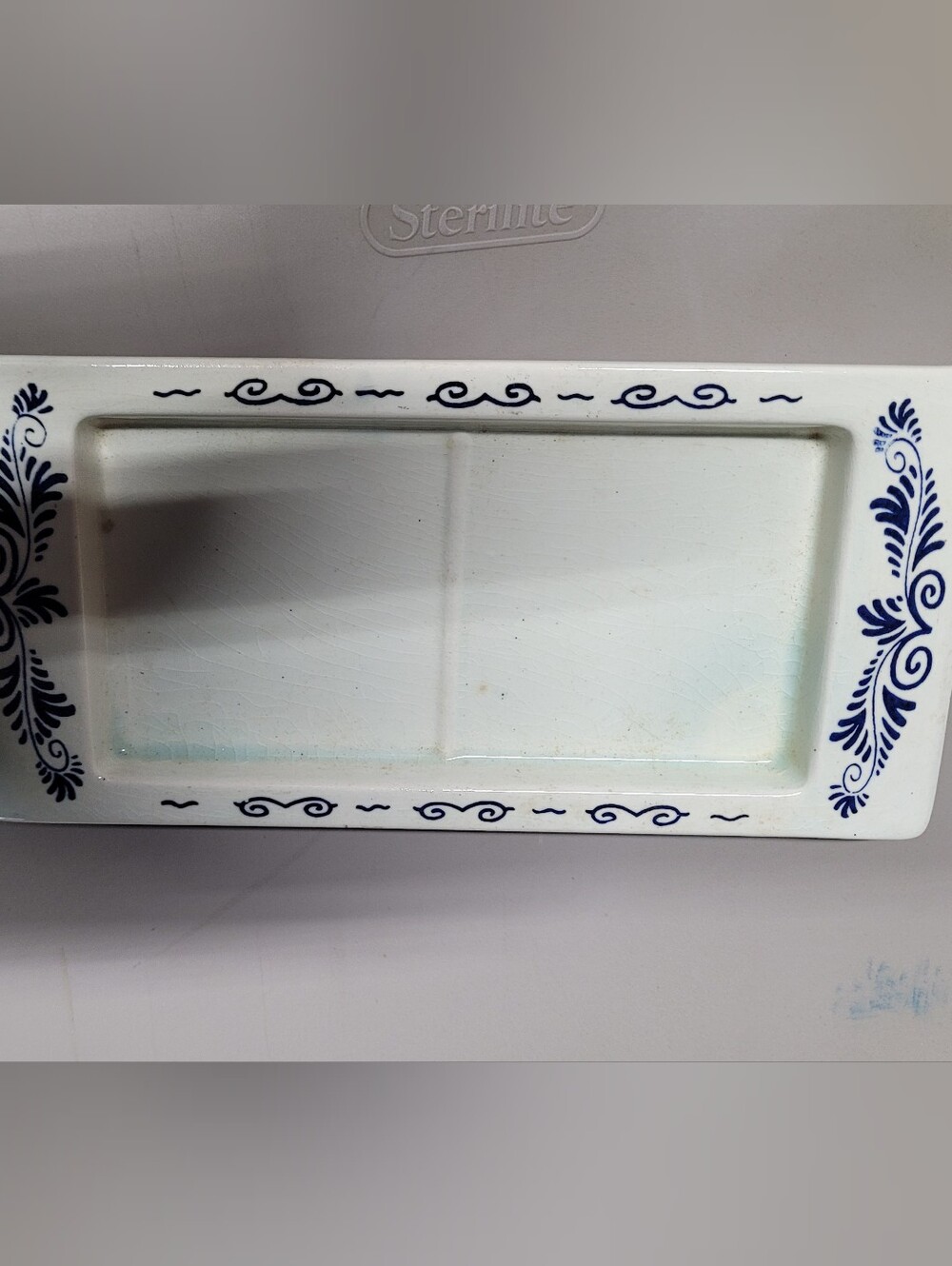 Sterling Blue and White Decorative Delft  Bath Tray